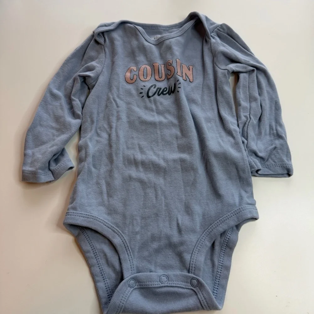 Carter's Blue 'Cousin Crew' Long Sleeve Bodysuit